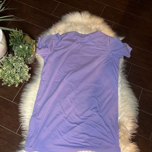 Disney Lavender “Not a morning mouse” long t shirt dress sz OSFM - Picture 4 of 6